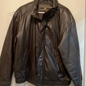 Men’s leather number jacket
